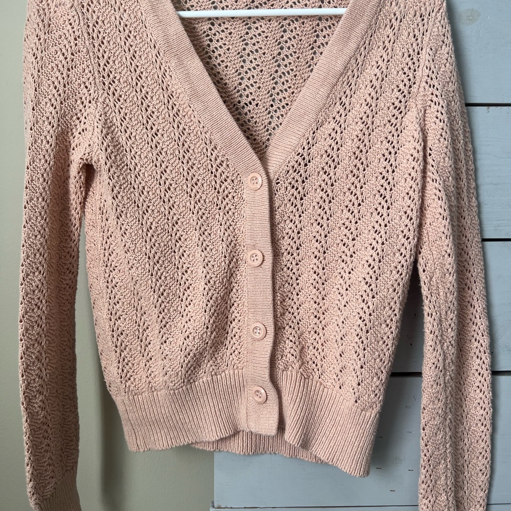 Forever 21 Blush Pink Knit Cardigan